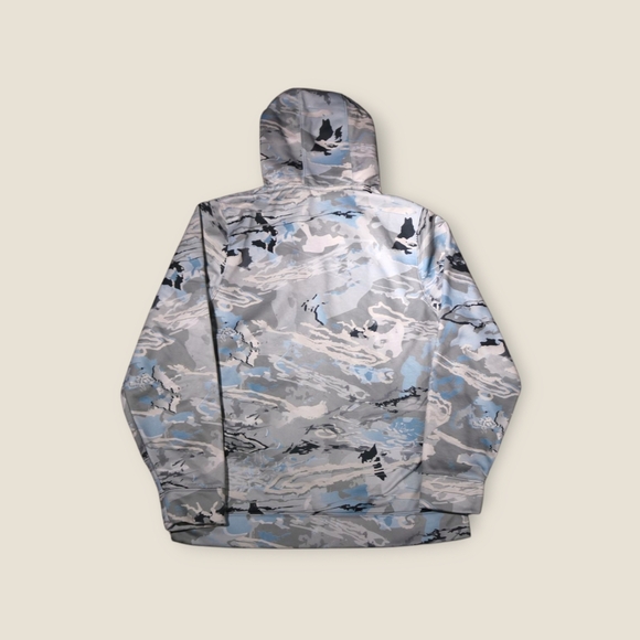 Under Armour Men Hoodie M Gray Camouflage Long Sleeve Logo Oversized - Picture 10 of 10